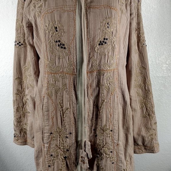 Two Ten Ten Five by Johnny Was Helsinki Zip Coat Sauna Colorway L NWT - Picture 3 of 7